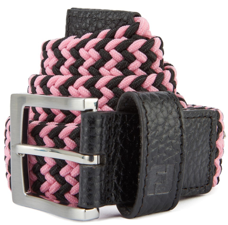 FootJoy Braided Unisex Gürtel, schwarz/rosa