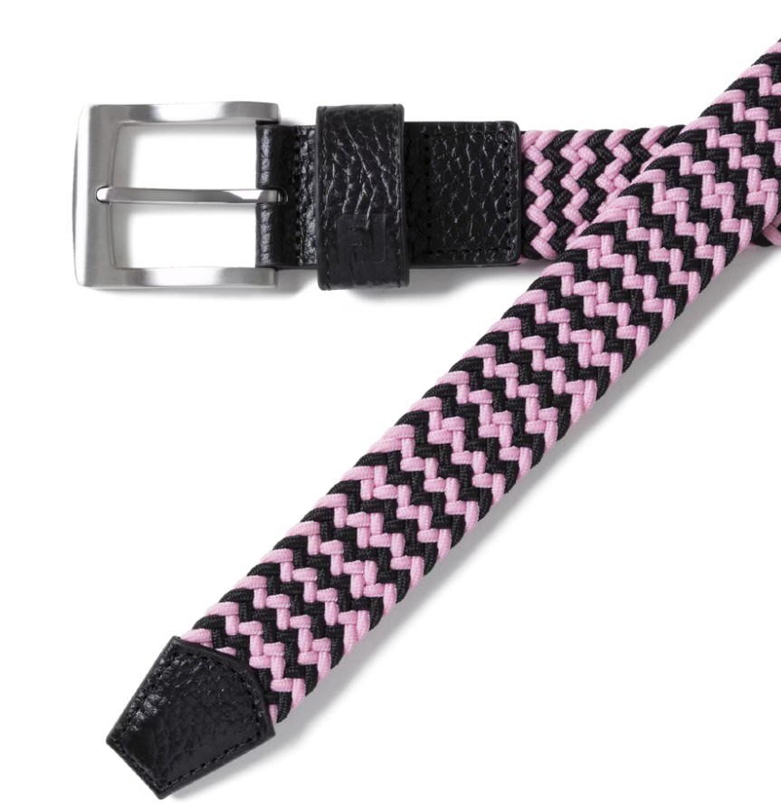 FootJoy Braided Unisex Gürtel, schwarz/rosa