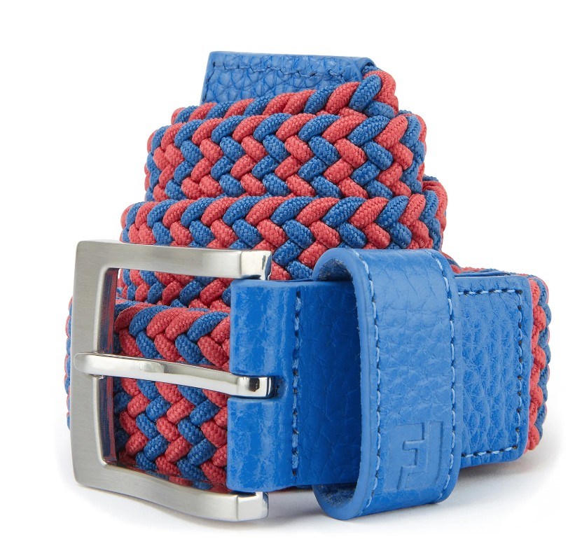 FootJoy Braided Unisex Gürtel, coastal blue/nantucket red