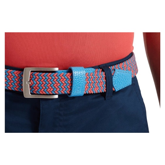 FootJoy Braided Unisex Gürtel, coastal blue/nantucket red