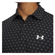 Under Armour Playoff 3.0 Printed Herren Poloshirt, schwarz/weiss