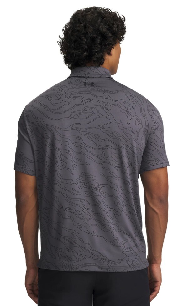 Under Armour Playoff 3.0 Printed Herren Poloshirt, castlerock/black