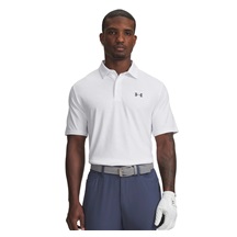 Under Armour Playoff 3.0 Printed Herren Poloshirt, white/distant grey