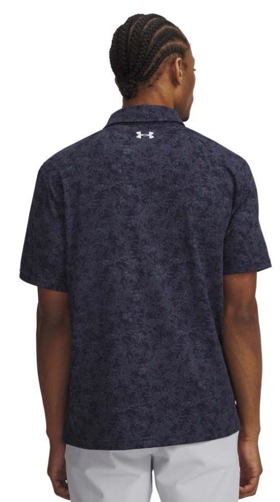 Under Armour Playoff 3.0 Printed Herren Poloshirt, midnight navy/white