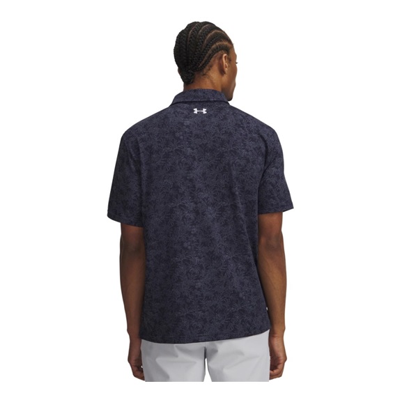 Under Armour Playoff 3.0 Printed Herren Poloshirt, midnight navy/white