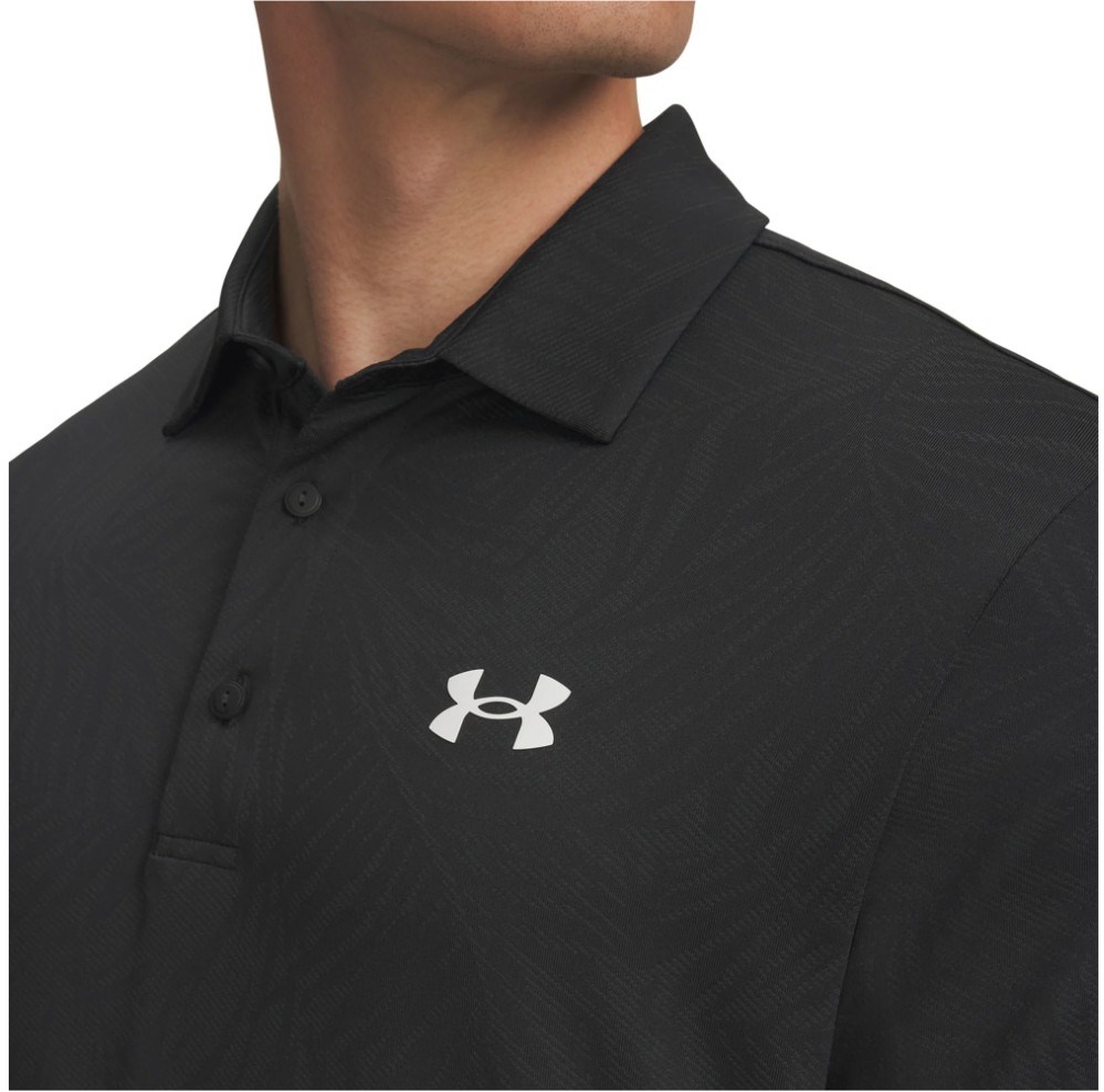 Under Armour Playoff Jacquard Herren Poloshirt, black/anthracite