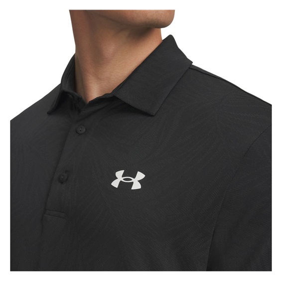 Under Armour Playoff Jacquard Herren Poloshirt, black/anthracite