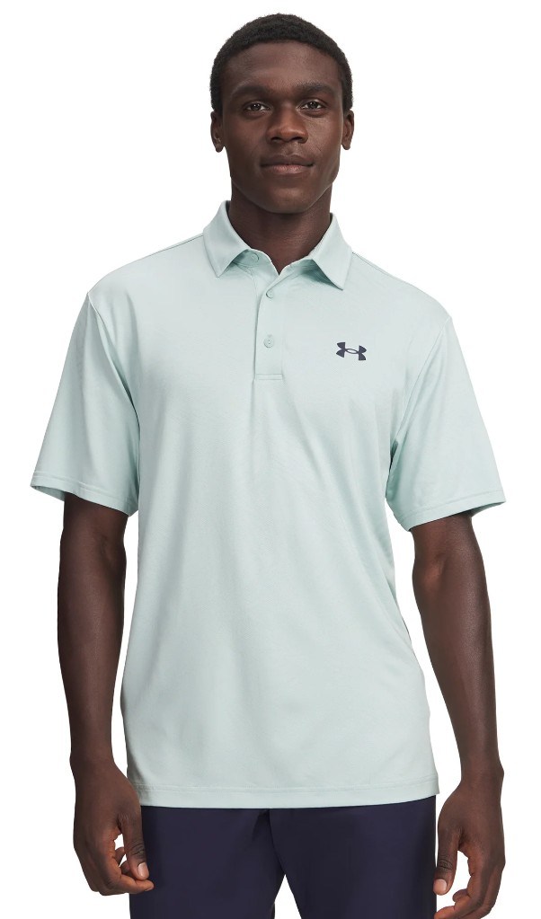 Under Armour Playoff Jacquard Herren Poloshirt, enamel blue/illusion green