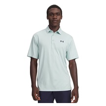 Under Armour Playoff Jacquard Herren Poloshirt, enamel blue/illusion green