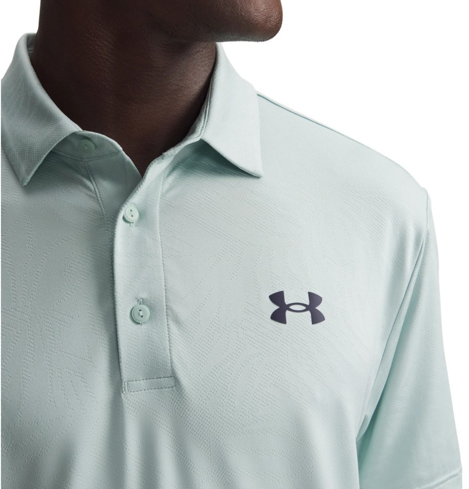 Under Armour Playoff Jacquard Herren Poloshirt, enamel blue/illusion green