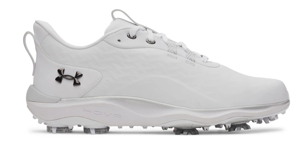 Under Armour Drive Pro Clone Herren Golfschuhe, white/metallic gunmetal