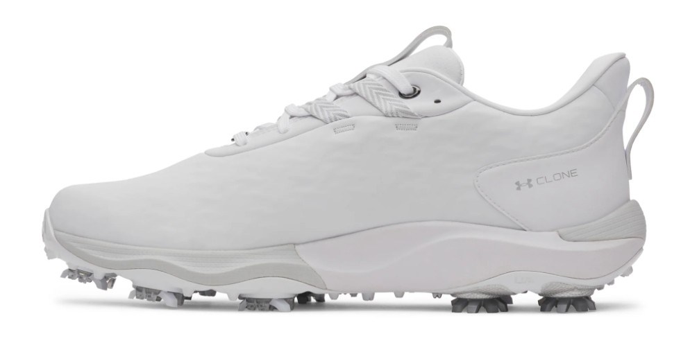 Under Armour Drive Pro Clone Herren Golfschuhe, white/metallic gunmetal