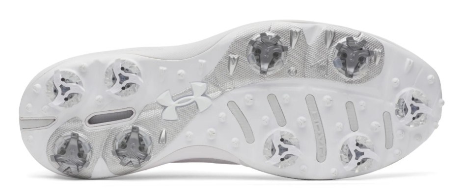 Under Armour Drive Pro Clone Herren Golfschuhe, white/metallic gunmetal