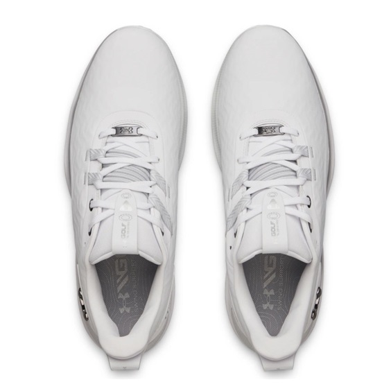 Under Armour Drive Pro Clone Herren Golfschuhe, white/metallic gunmetal