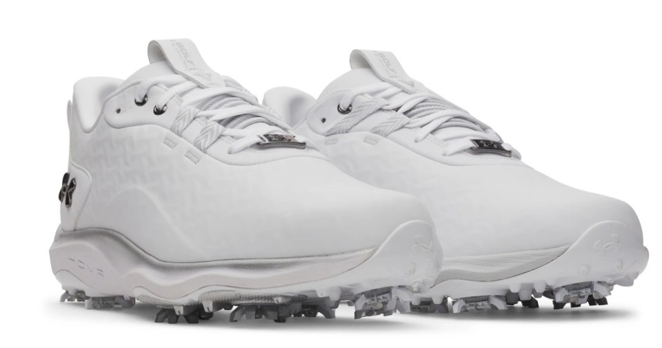 Under Armour Drive Pro Clone Herren Golfschuhe, white/metallic gunmetal