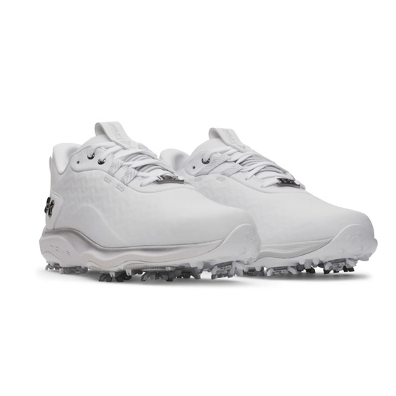 Under Armour Drive Pro Clone Herren Golfschuhe, white/metallic gunmetal