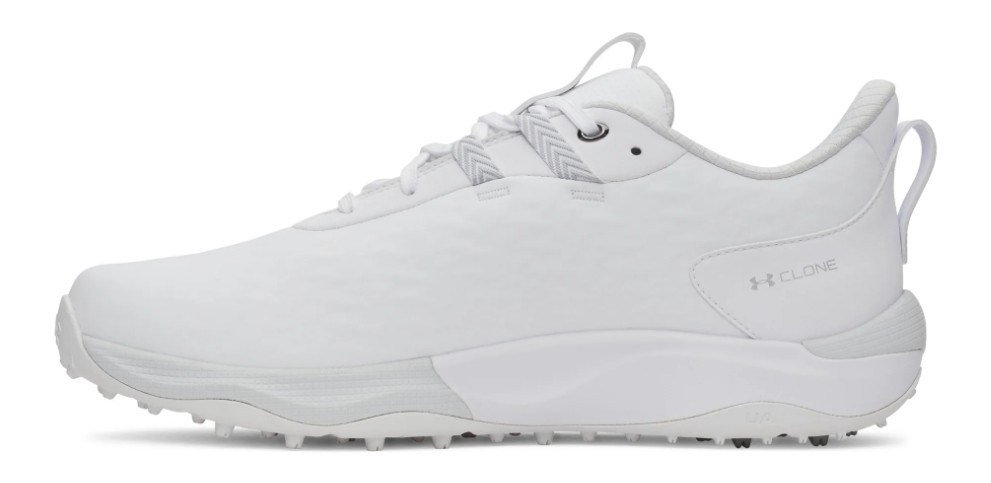 Under Armour Drive Pro Clone Spikeless Herren Golfschuhe, white/mettalic gunmetal