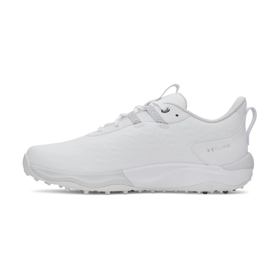 Under Armour Drive Pro Clone Spikeless Herren Golfschuhe, white/mettalic gunmetal