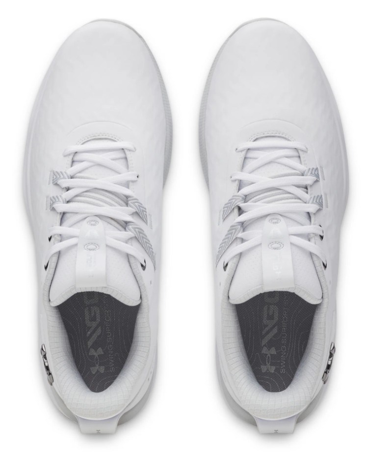 Under Armour Drive Pro Clone Spikeless Herren Golfschuhe, white/mettalic gunmetal
