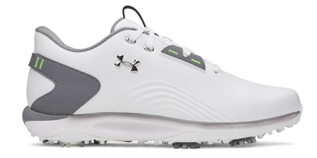 Under Armour Drive Fade 2 Herren Golfschuhe, white/titan gray/metallic silver