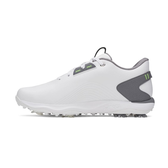 Under Armour Drive Fade 2 Herren Golfschuhe, white/titan gray/metallic silver
