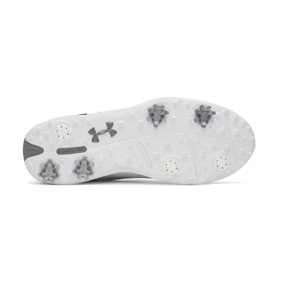 Under Armour Drive Fade 2 Herren Golfschuhe, white/titan gray/metallic silver