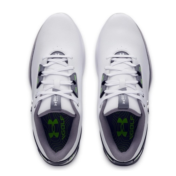 Under Armour Drive Fade 2 Herren Golfschuhe, white/titan gray/metallic silver