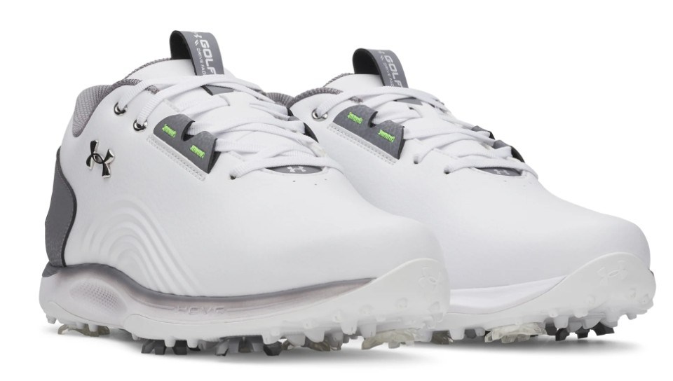 Under Armour Drive Fade 2 Herren Golfschuhe, white/titan gray/metallic silver