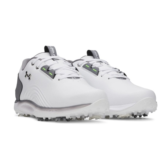 Under Armour Drive Fade 2 Herren Golfschuhe, white/titan gray/metallic silver