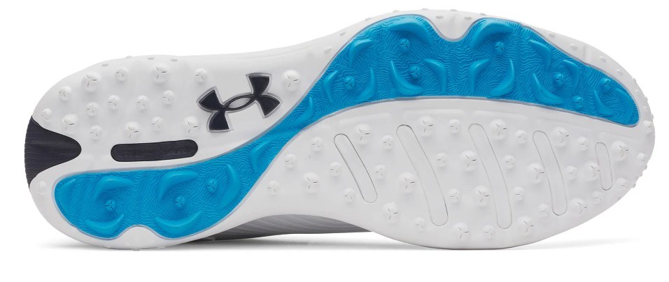 Under Armour Drive Fade 2 Spikeless Herren Golfschuhe, white/metallic silver