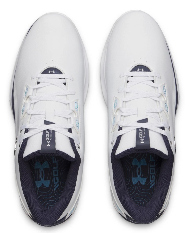 Under Armour Drive Fade 2 Spikeless Herren Golfschuhe, white/metallic silver