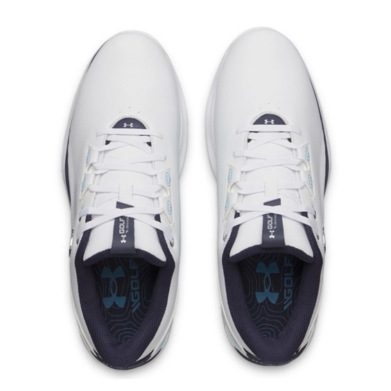 Under Armour Drive Fade 2 Spikeless Herren Golfschuhe, white/metallic silver