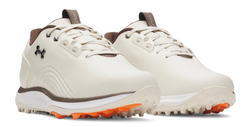 Under Armour Drive Fade 2 Spikeless Herren Golfschuhe, stone/metallic silver