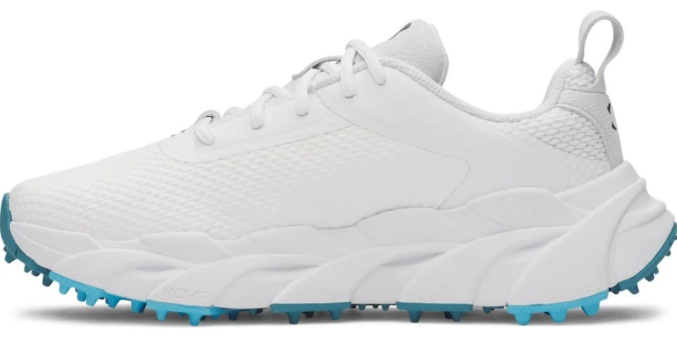 Under Armour Halo Tour Hybrid Spikeless Damen Golfschuhe, white/midnight navy