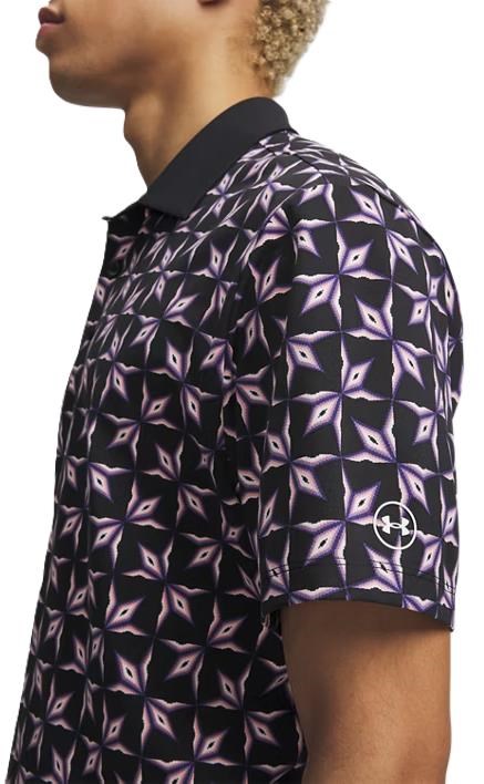 Under Armour ArmourDry Printed Herren Poloshirt, schwarz/posh rosa/weiss