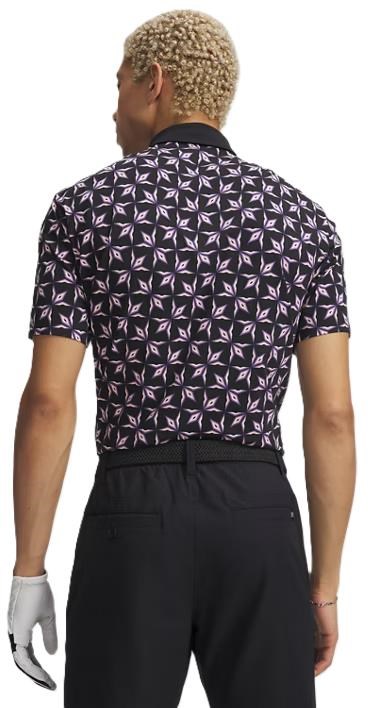 Under Armour ArmourDry Printed Herren Poloshirt, schwarz/posh rosa/weiss