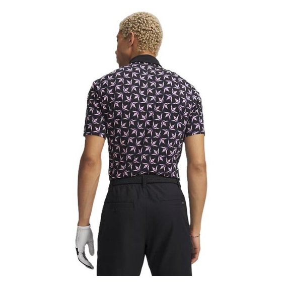 Under Armour ArmourDry Printed Herren Poloshirt, schwarz/posh rosa/weiss
