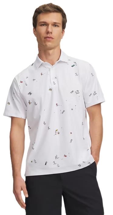 Under Armour ArmourDry Printed Herren Poloshirt, weiss