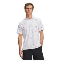 Under Armour ArmourDry Printed Herren Poloshirt, weiss