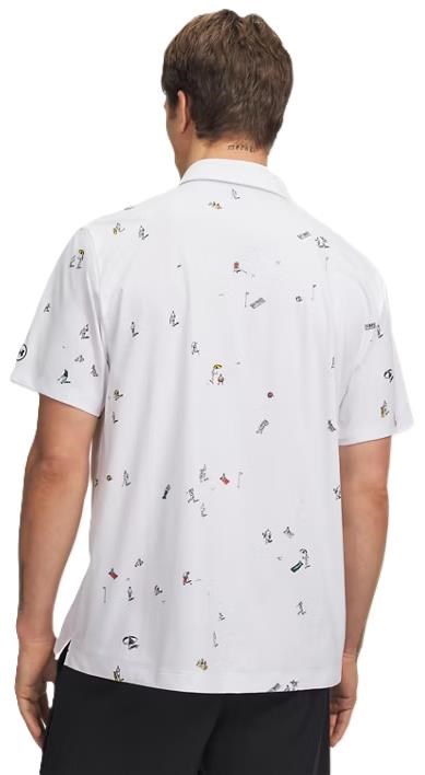 Under Armour ArmourDry Printed Herren Poloshirt, weiss