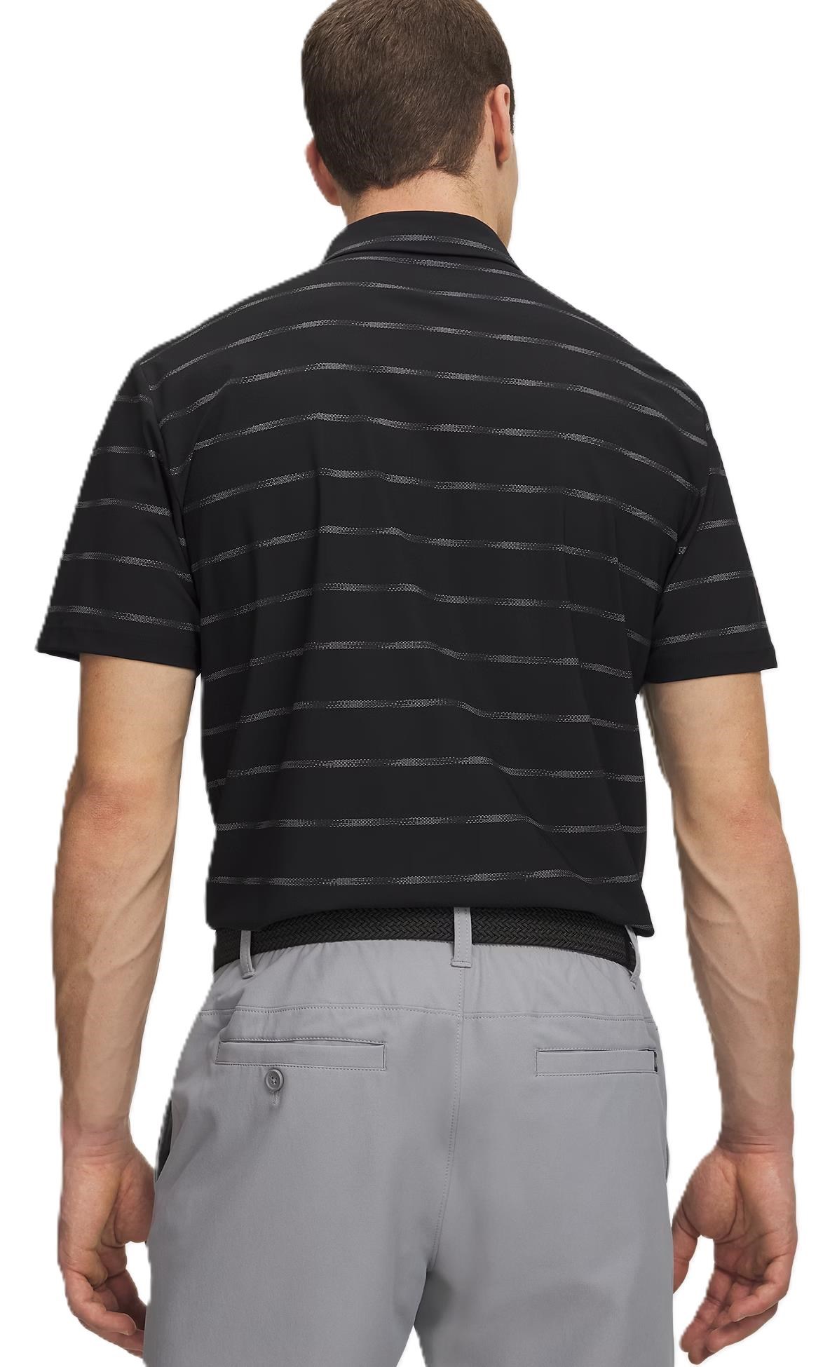 Under Armour Drive Chill Printed Herren Poloshirt, schwarz/castlerock/halo grau