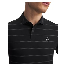 Under Armour Drive Chill Printed Herren Poloshirt, schwarz/castlerock/halo grau