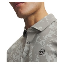 Under Armour Drive Chill Printed Herren Poloshirt, titanium/clay grün/schwarz