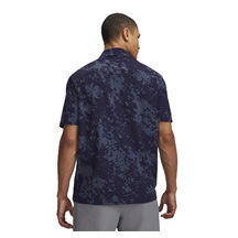 Under Armour Drive Chill Printed Herren Poloshirt, midnight dunkelblau/halo grau