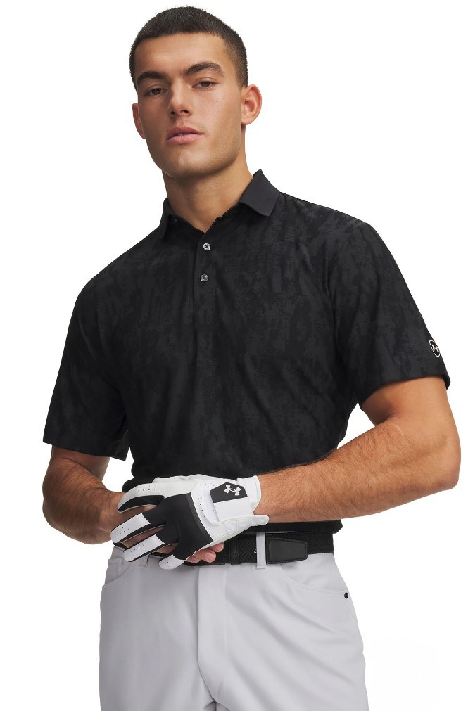 Under Armour Dry Jacquard Herren Poloshirt, schwarz