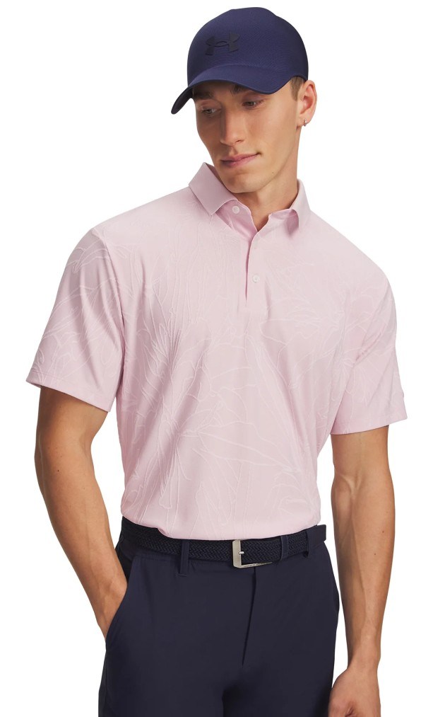 Under Armour Dry Jacquard Herren Poloshirt, prime pink/pink dusk