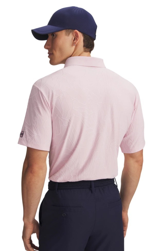 Under Armour Dry Jacquard Herren Poloshirt, prime pink/pink dusk