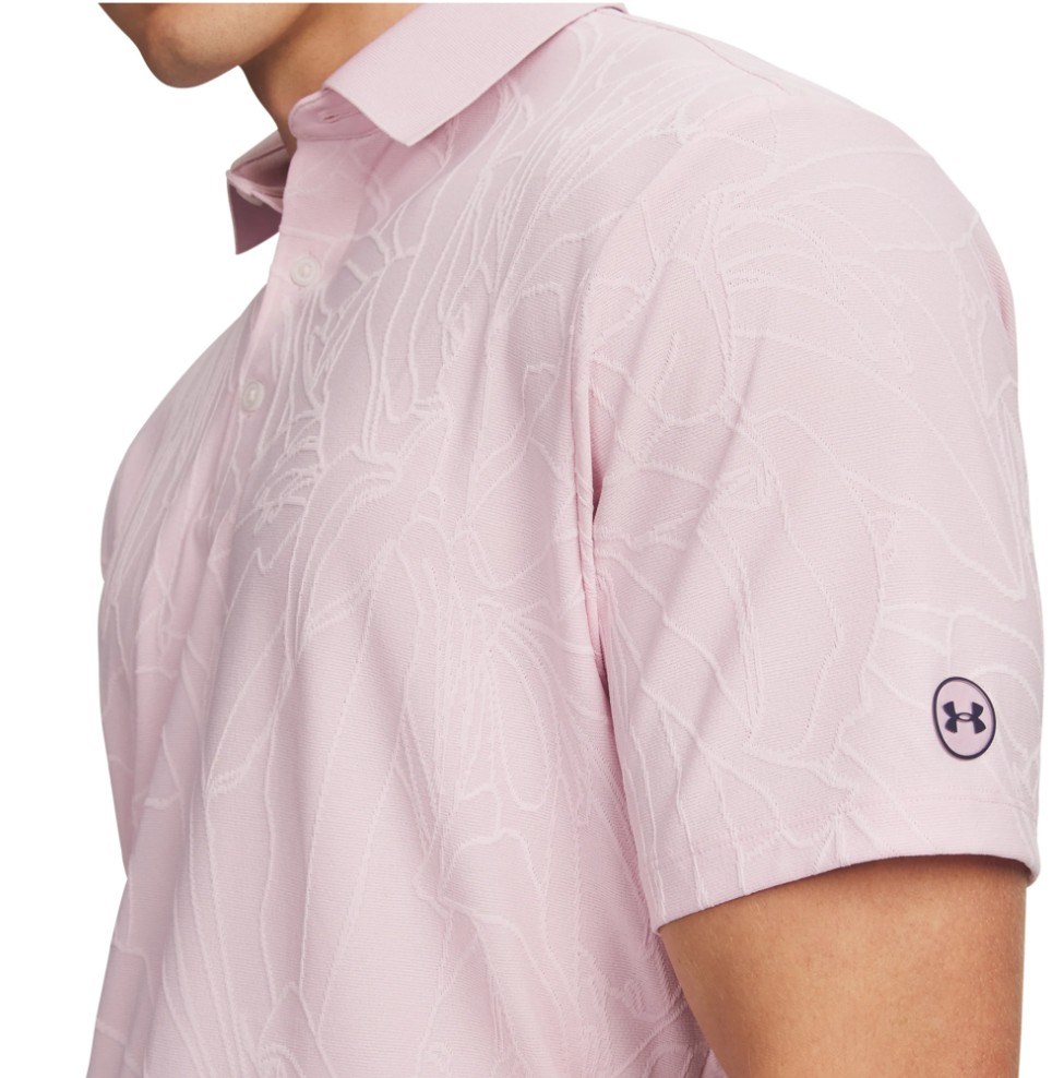 Under Armour Dry Jacquard Herren Poloshirt, prime pink/pink dusk