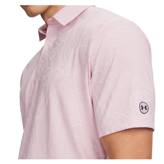 Under Armour Dry Jacquard Herren Poloshirt, prime pink/pink dusk