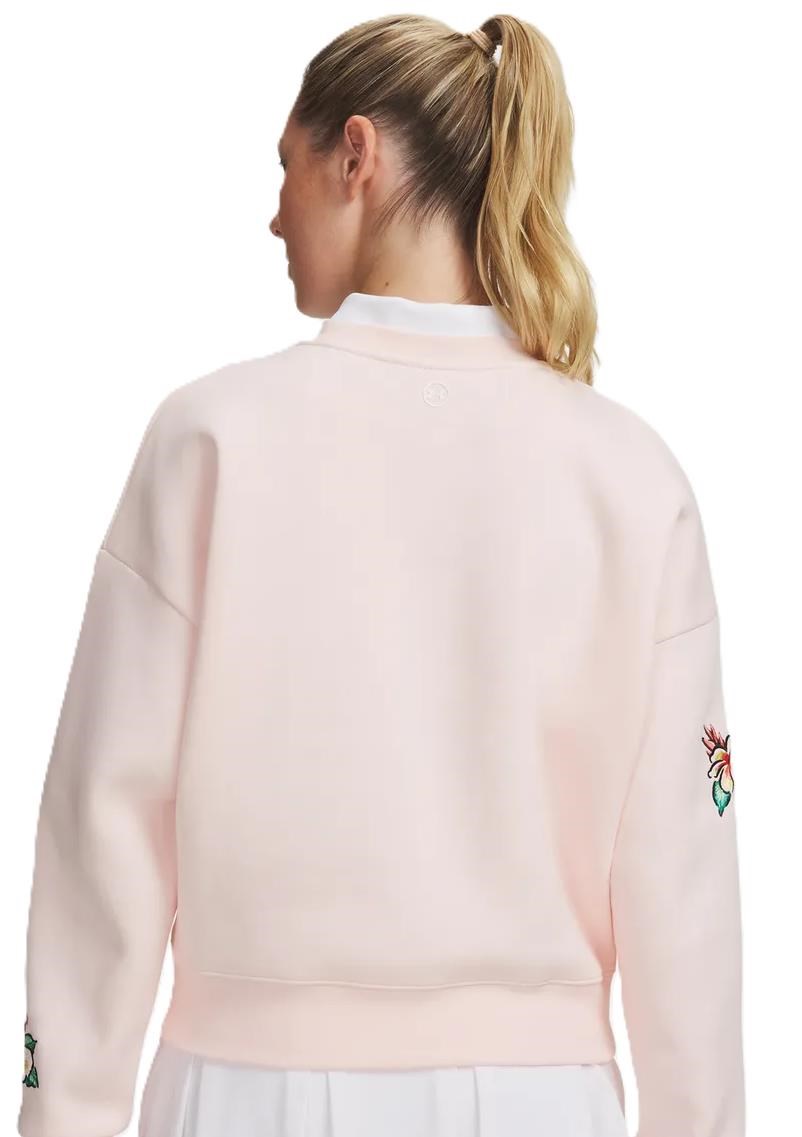 Under Armour Icon Golf Trip Crew Damen Sweatshirt, rosa